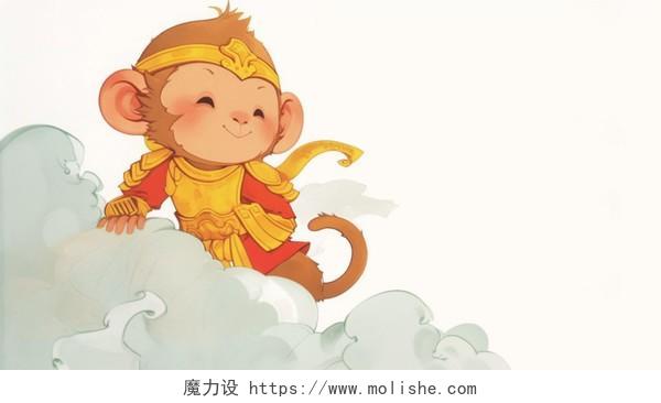 猴子真假孙悟空AI插画